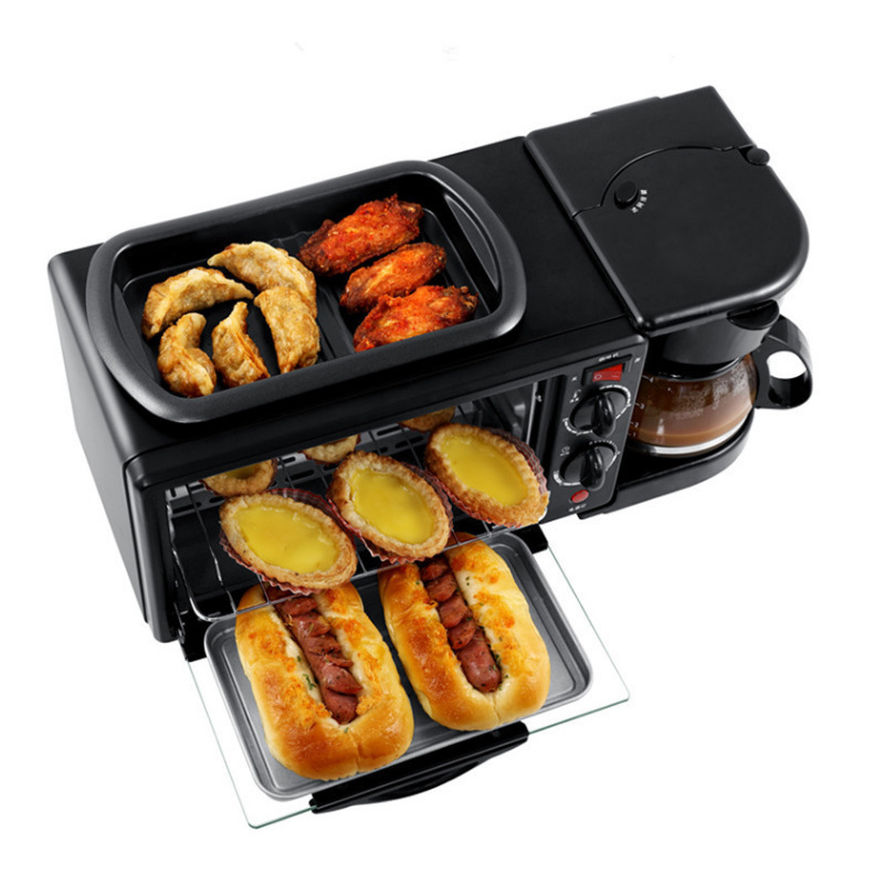 Hot Sell Multifunction 4 in 1 Breakfast maker Set Toaster Coffee Maker for cookie depositor machine