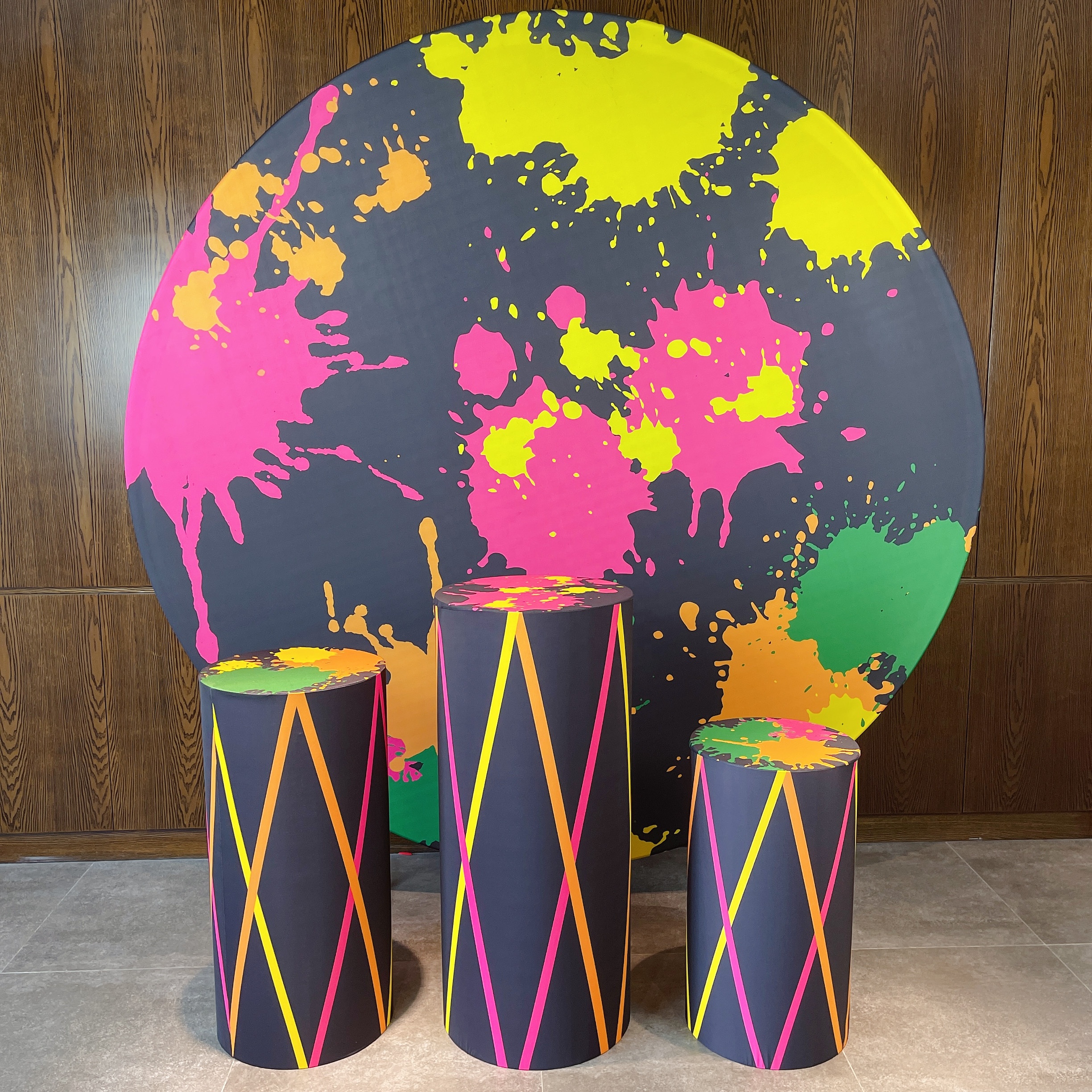 Fantastic Party Cover party cloth backdrop Table Cylinder Cover for wedding birthday party decoration 230000