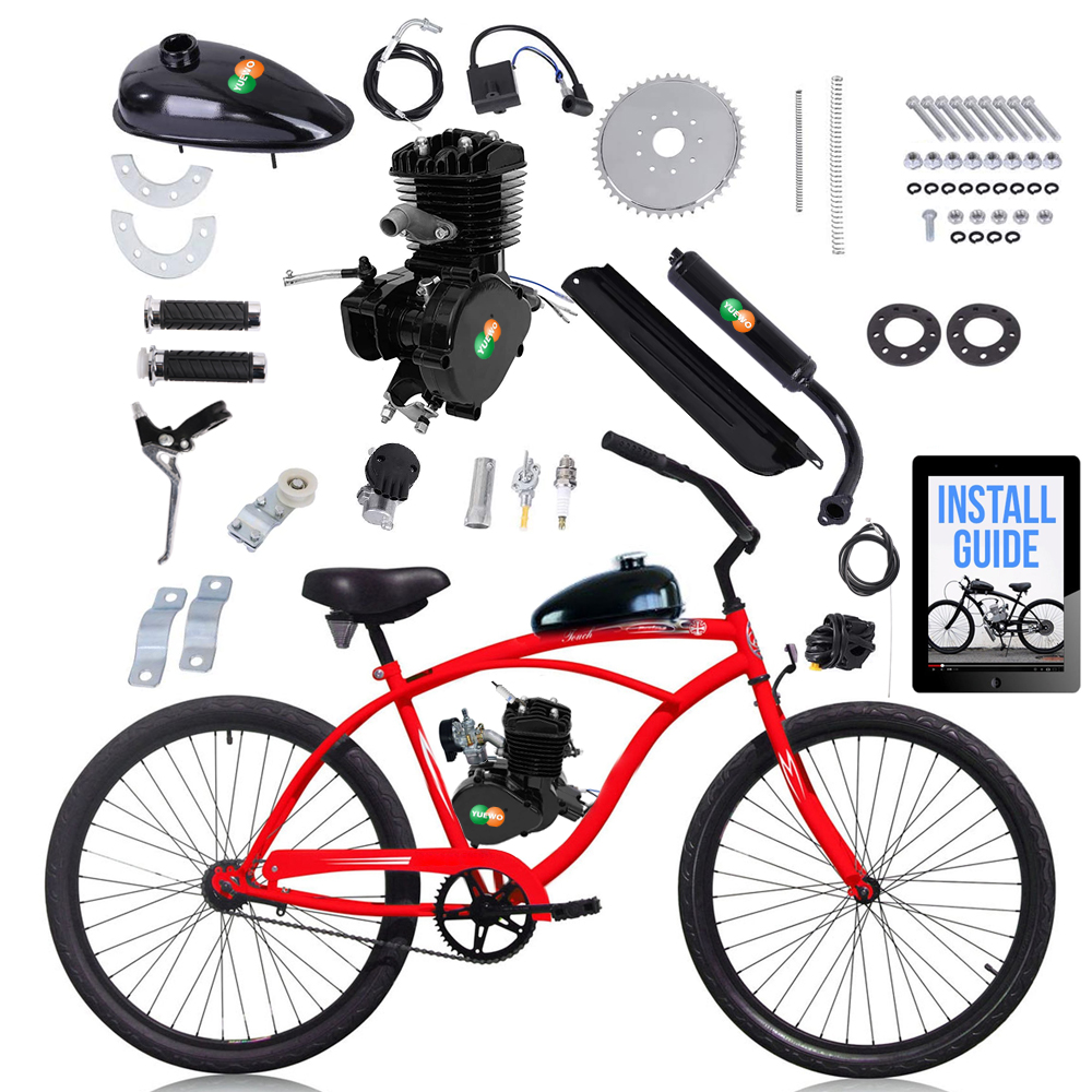 Оптовая продажа 80cc моторизованный 2-х тактный двигатель обновления велосипед Conversion Kit DIY бензиновый газовый двигатель мотор комплект