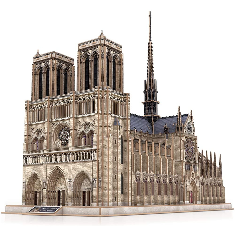 2020 Новые поступления Notre Dame DE Paris cubic fun eva foam 3d пазл бумага всемирно известный здание 3d головоломка производитель