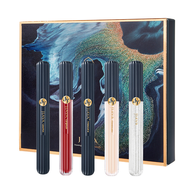Beauty Kit Gift Box Cosmetic Set with Concealer Lipstick Mascara Beauty Lip Glaze Groos Liquid High Light Pen Make-up