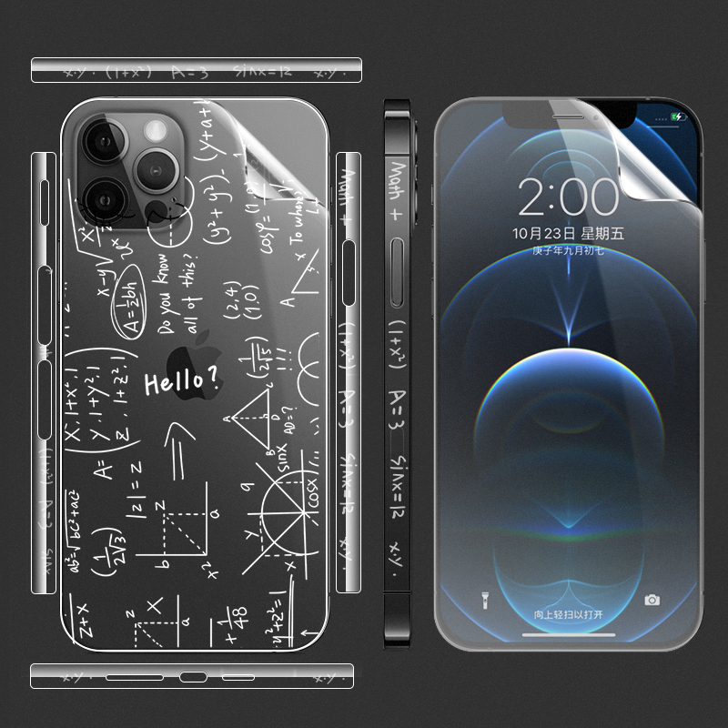 Эксклюзивный дизайн 3 м матовый черный стикер кожи для iPhone 11 Pro max Precision Edge-to-Edge задняя и боковая виниловая наклейка