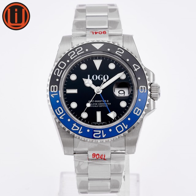 Роскошные светящиеся часы Noob ETA, часы 904L Steel 126710BLNR GMT Master Rolexables