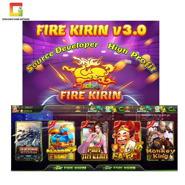 Лидер продаж, кредиты для игры в онлайн-игры, программное обеспечение Fire Kirin App on bar