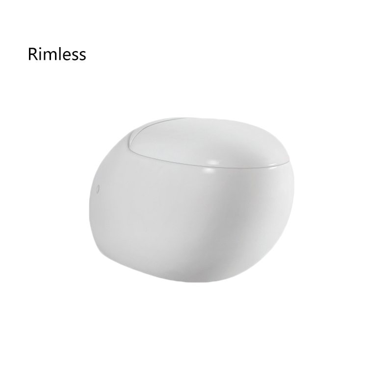 Medyag YGZ-138 New Design Egg Round Shape WC Toilet Bowl Rimless Ceramic Ware Wall Hung Toilet