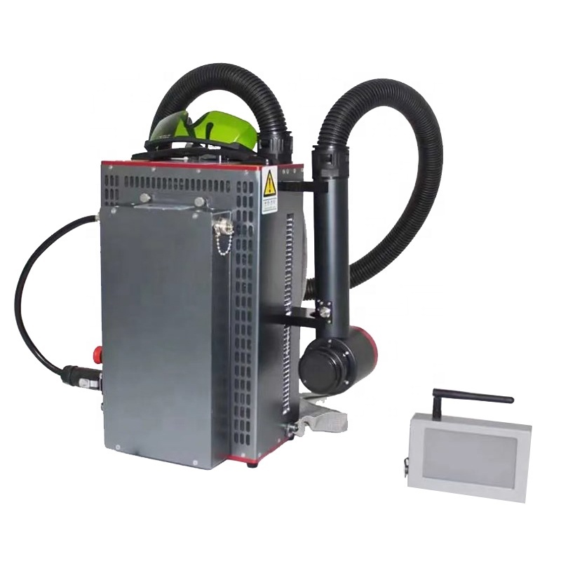Industrial 100W Metal Oil Paint Dust Pulse Handheld Laser Cleaning Machine