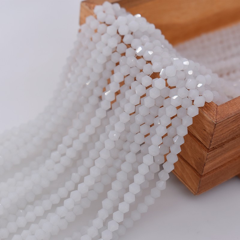 Ready Stock Multi-size 2-4mm Multi-colors Of Hot Glass Beads For Jewelry Making High Quality Bicone beads