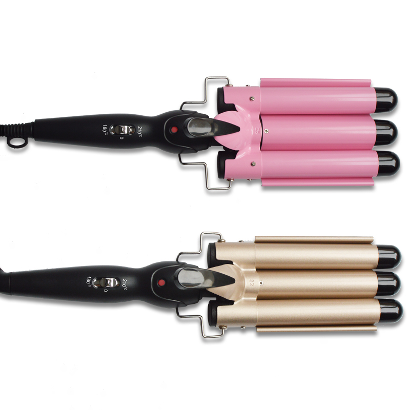 2021 New Design 3 Barrel Style Hair Curlers Rollers Professional Ceramic Automatic LCD Curling Iron Electric Wave Hair Curler