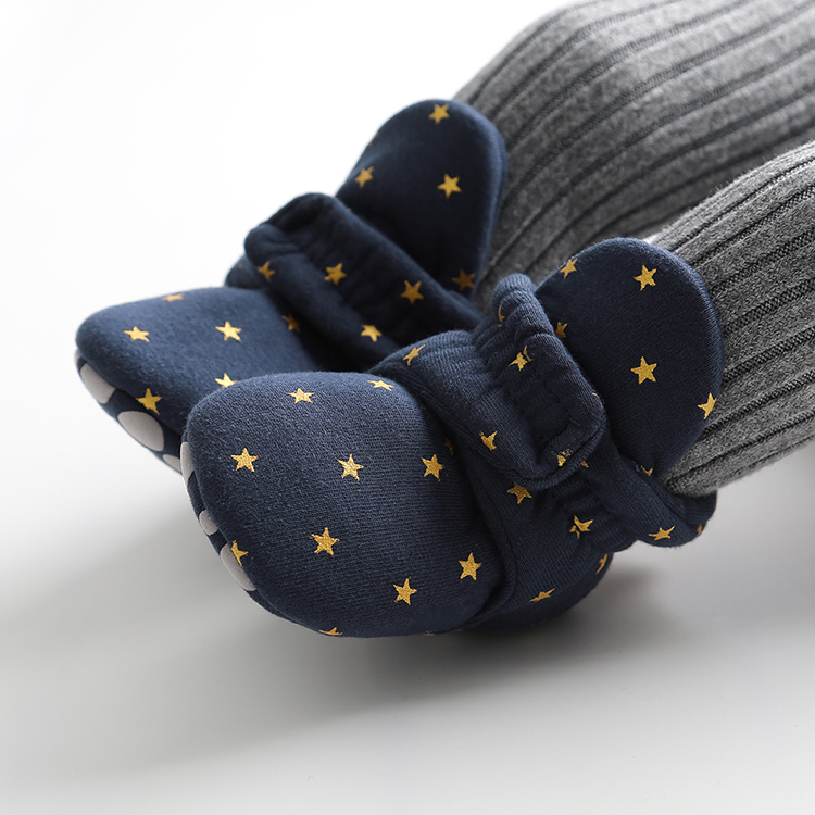 Infant Toddler cotton Anti falling indoor prewalk socks booties soft baby shoe