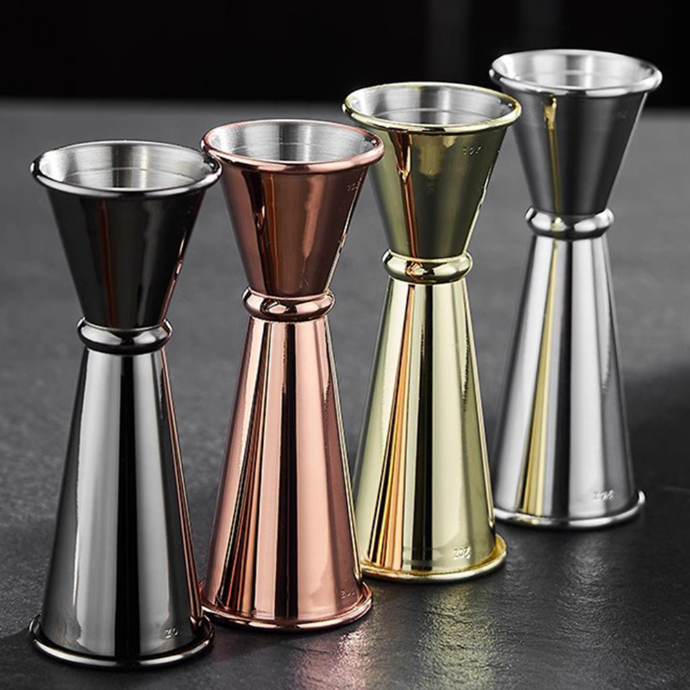 30-60ml New Dual Shot Stainless Steel Measure Cup Cocktail Shaker Drink Spirit Measure Jigger Kitchen Bar Barware Tools