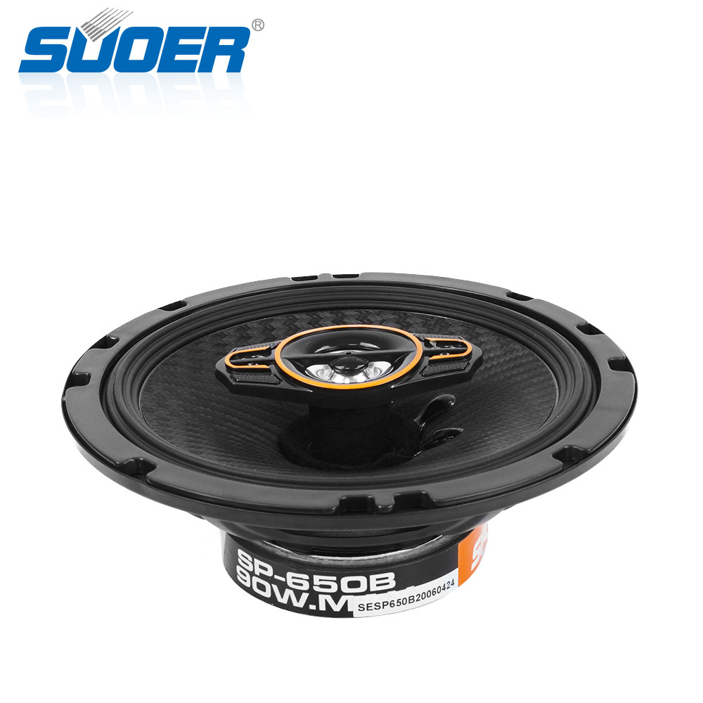 Suoer manufacture SP-650B автомобильный гудок, черный Инжекционный полипропиленовый конус с резиновыми краями, автомобильные динамики