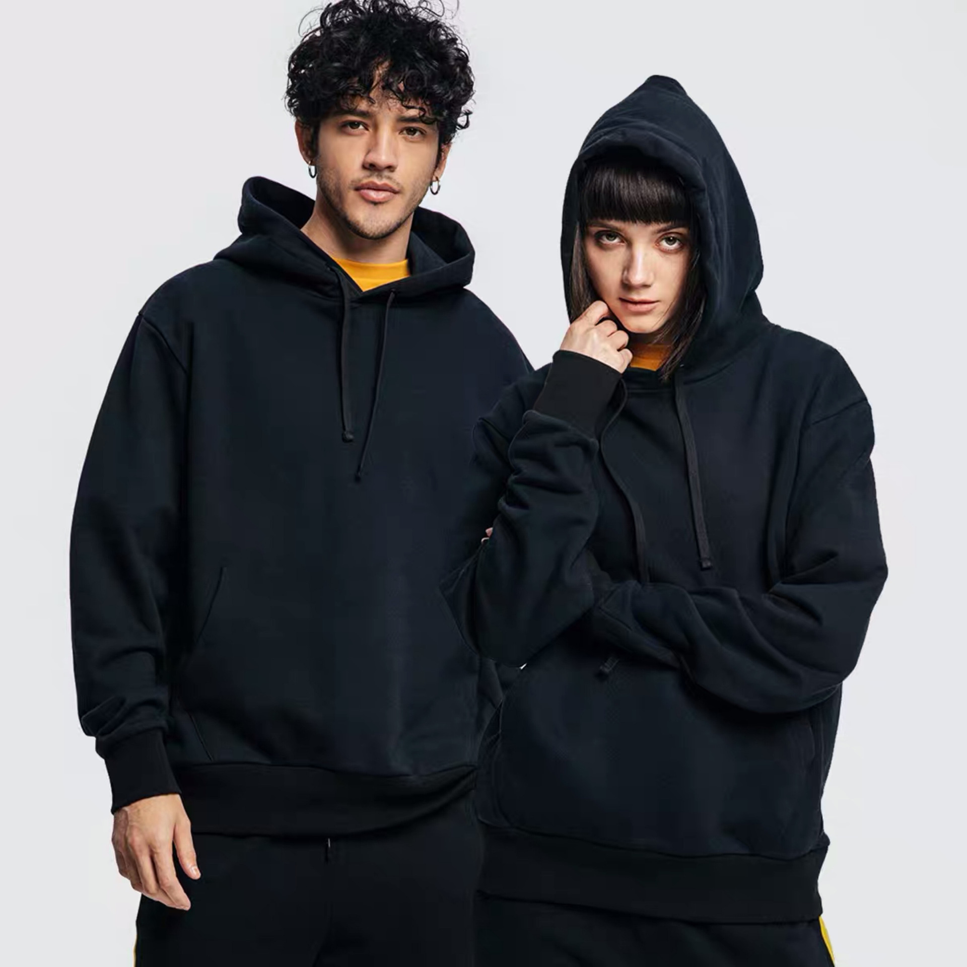 Embroidery Oversized Plain Unisex Jogging Suit Super Women Winter Wholesale 2 Piece Men Knitted Clothes Hoodies Ladies