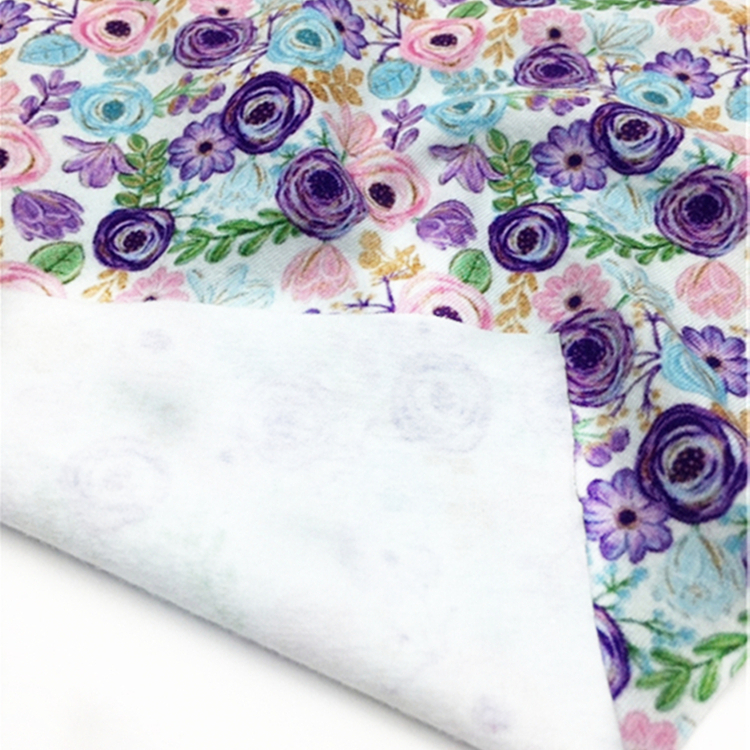 Free Sample Reative Digital Printing Machine Fabric Cotton 100% By Yard Beautiful Custom Floral Digital Print Knitwear Fabric