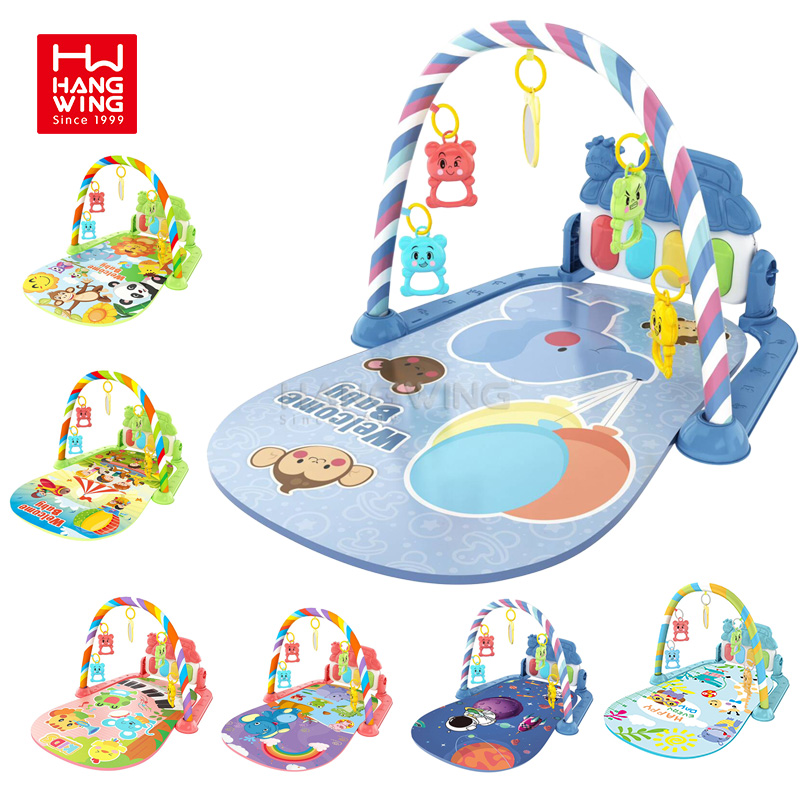 HW Baby Fitness Rack Activity Music Pedal Toys 0-36 Months Newborn Toddler Piano Educational Game Play Gym Mat 2024 New Hot Sale