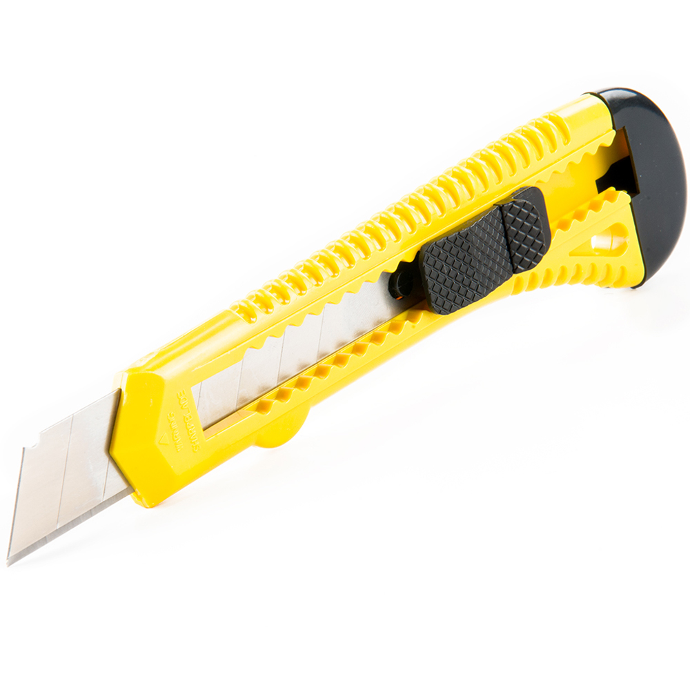 18mm width blade utility cutter knife with 1pc carbon steel blade