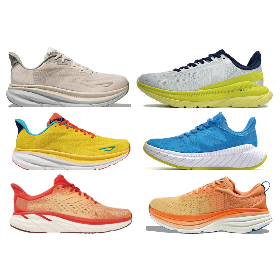 Wholesale Bondi 8 Running Shoes New Fashion Clifton 8 & 9 Carbon Mens Sneakers Triple Cloud Trainer Summer Leather Rubber Insole