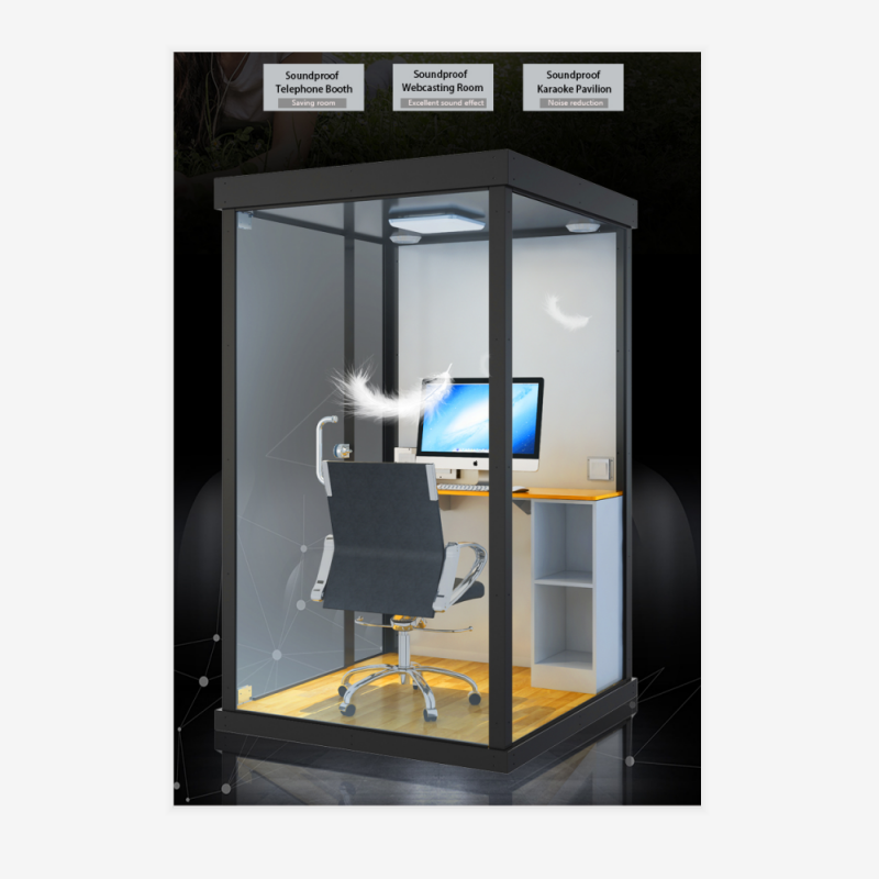 OEM Mini Telephone Booth Soundproof Room Sound Insulation Tailormade Customize OEM for webcasting piano meeting movable