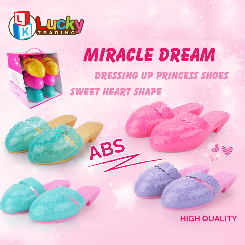 Princess plastic shoes kids beauty play set toys for girls