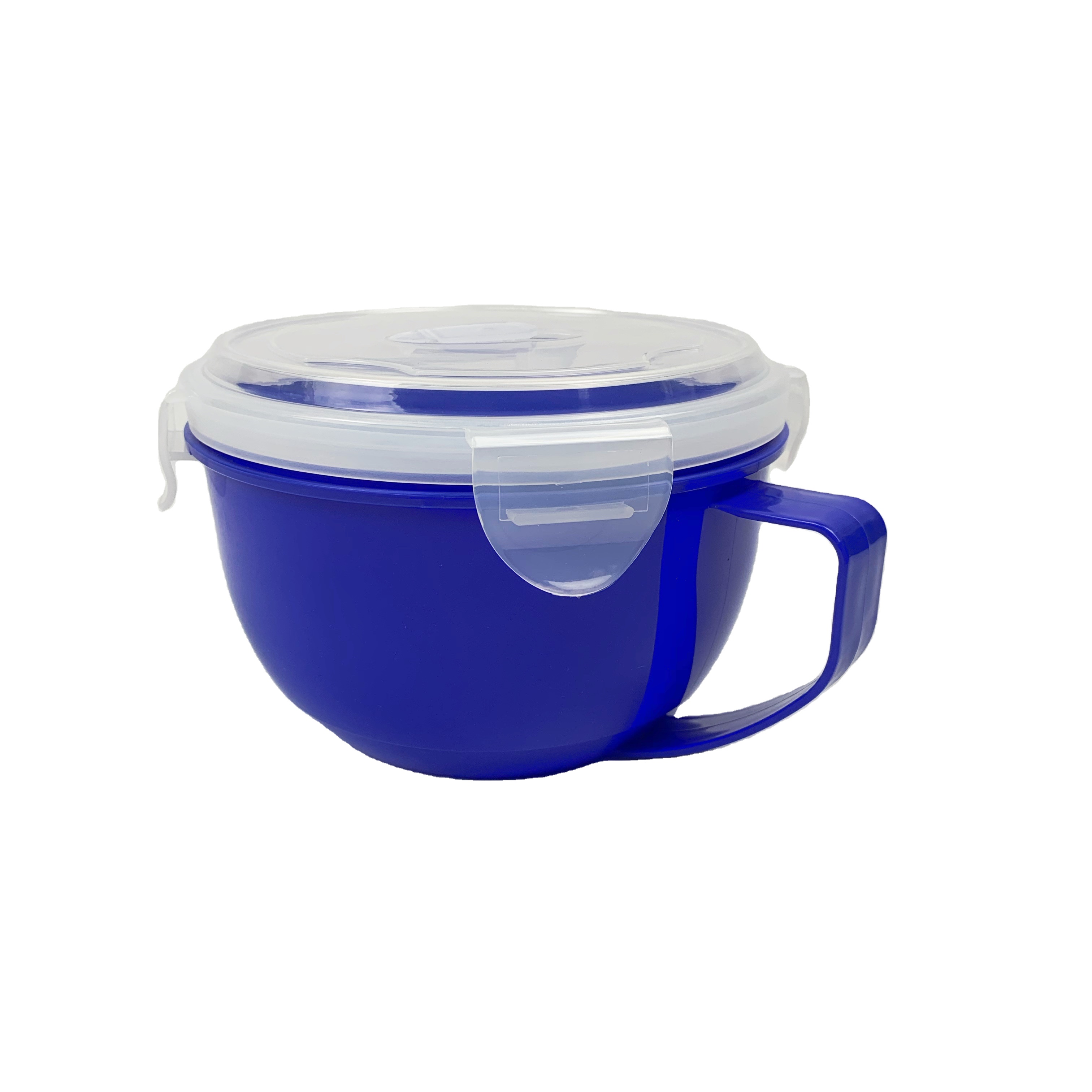 Microwave Plastic Food Soup Mug with Lock Vented Lid and Handle Plastic Soup Bowl