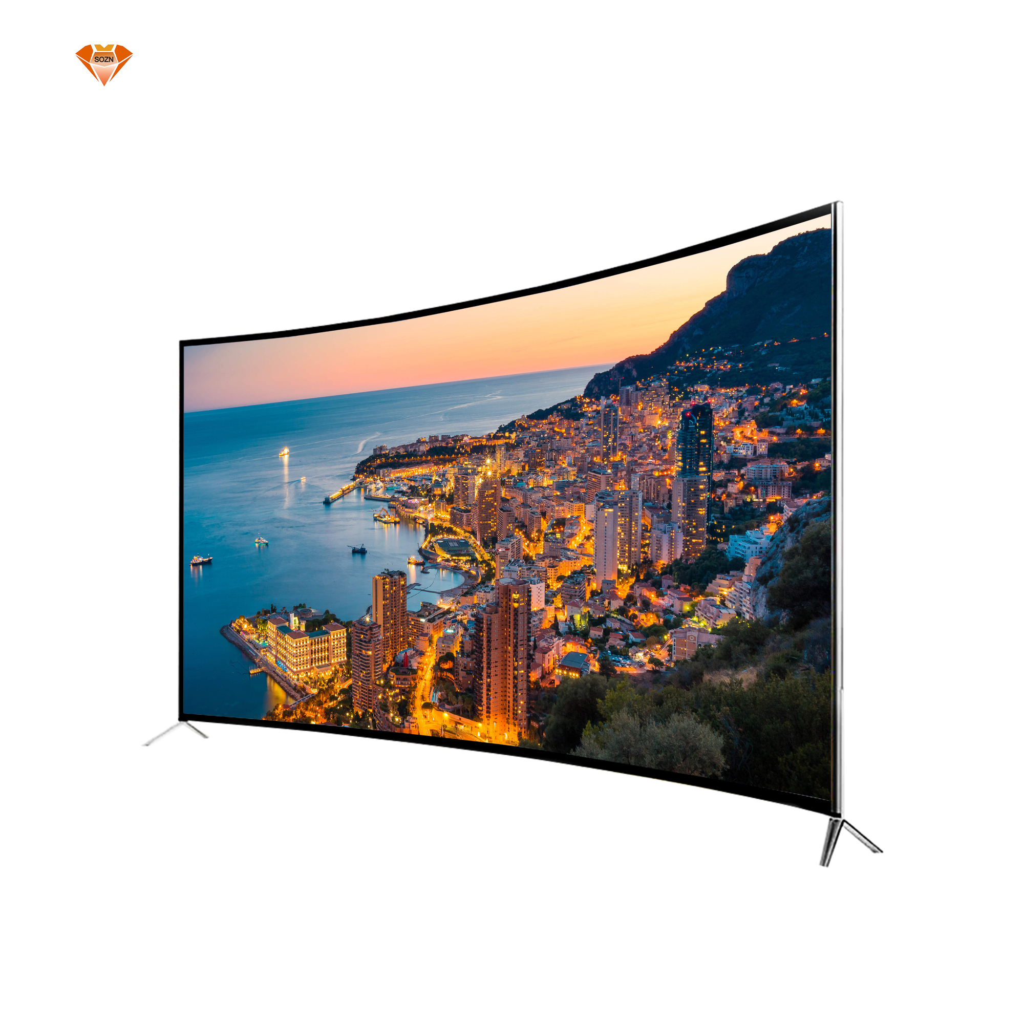 Самая последняя конструкция 55 дюймов изогнутый smart TV 8GB 4K цифровой большой экран высокой четкости ЖК-телевизор smart TV 55 дюймов, подставка для телевизора