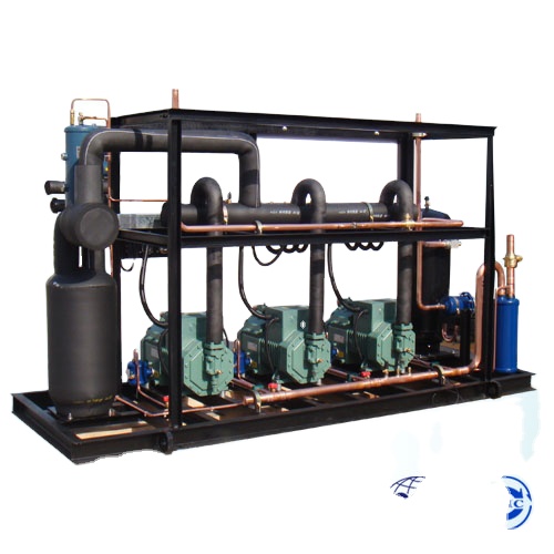 Lintee Semi-closed piston multi-parallel compression condensing air cooling medium temperature compressor unit equipment
