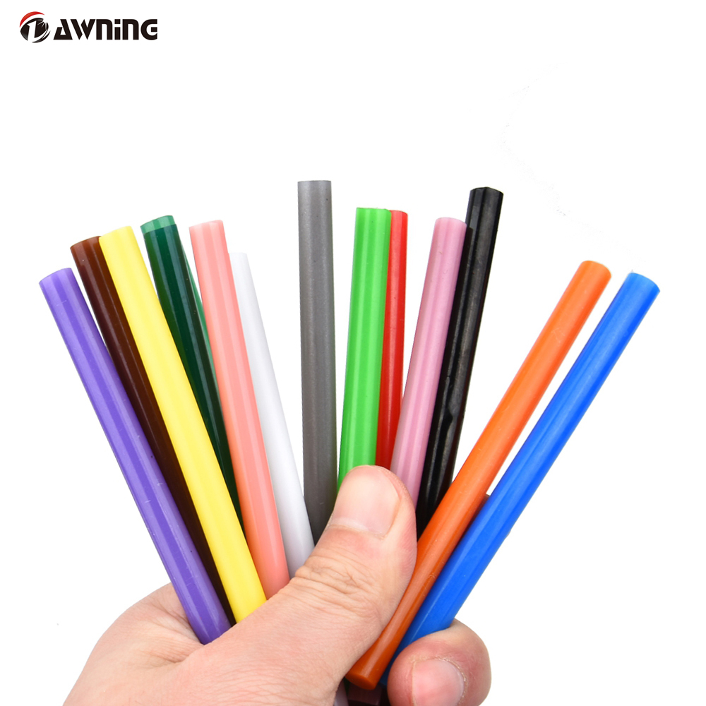 Hot glue color hot melt glue gun stick 12 colors for DIY art craft repair bonding