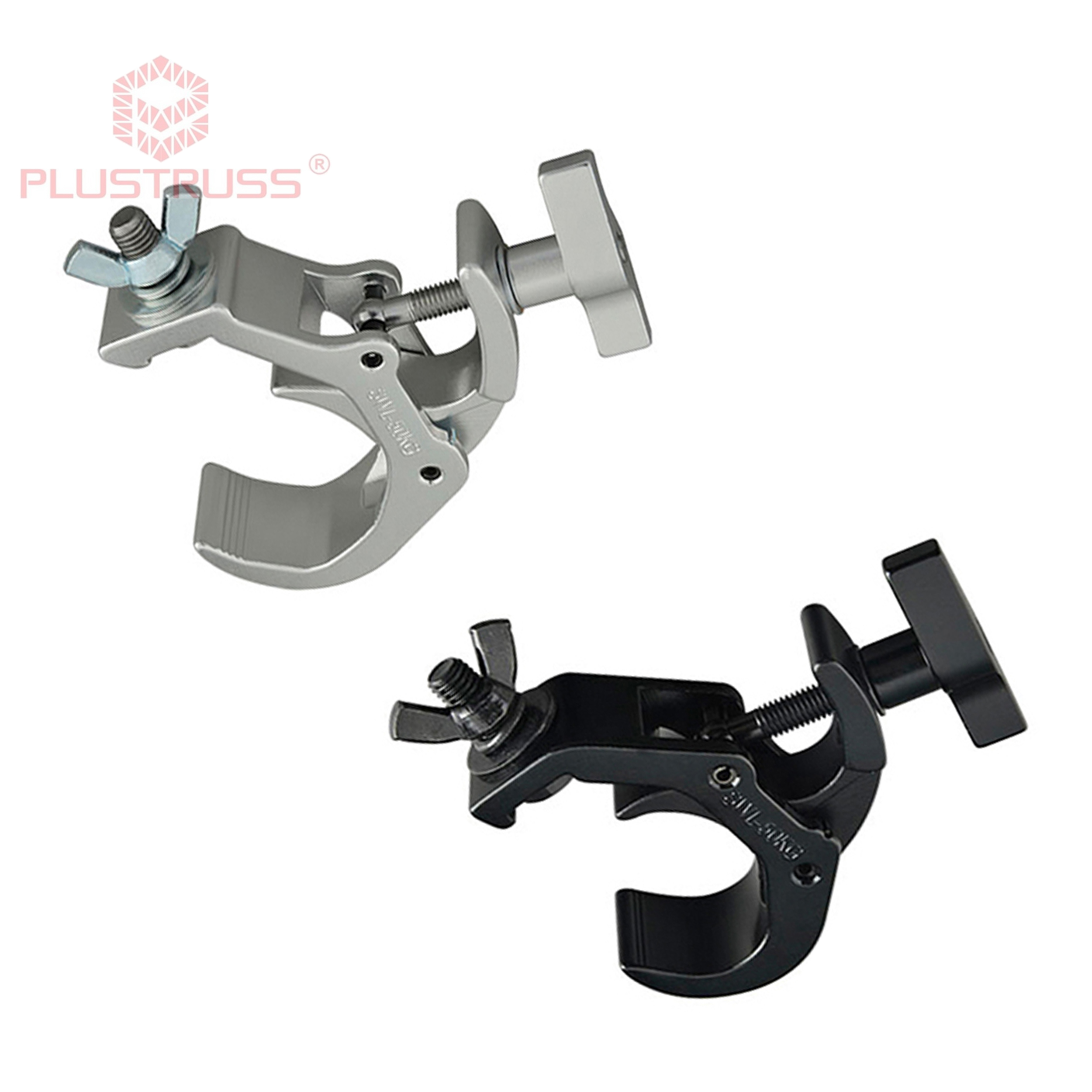Tube 48-51mm Load 50kg Pipe Clamp Truss Hook Aluminum Stage Lighting Truss Clamp Hook S-Quick Rig Clamp 5005(50)