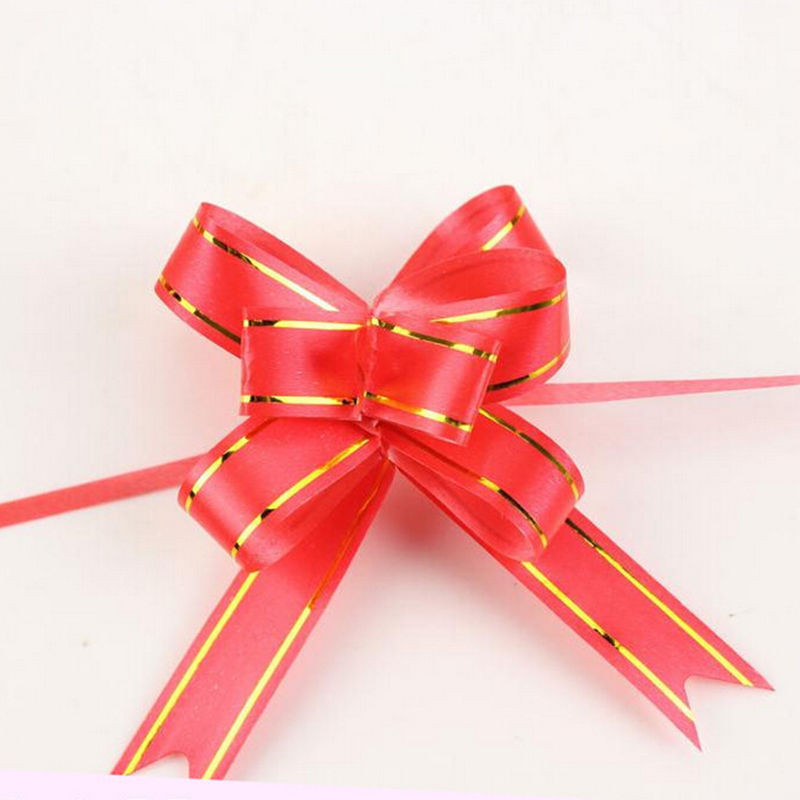 New Hot Christmas Gift Packing Pull Bow Ribbons Decorative Holiday Pull Flower Ribbons 10Pcs/Lot