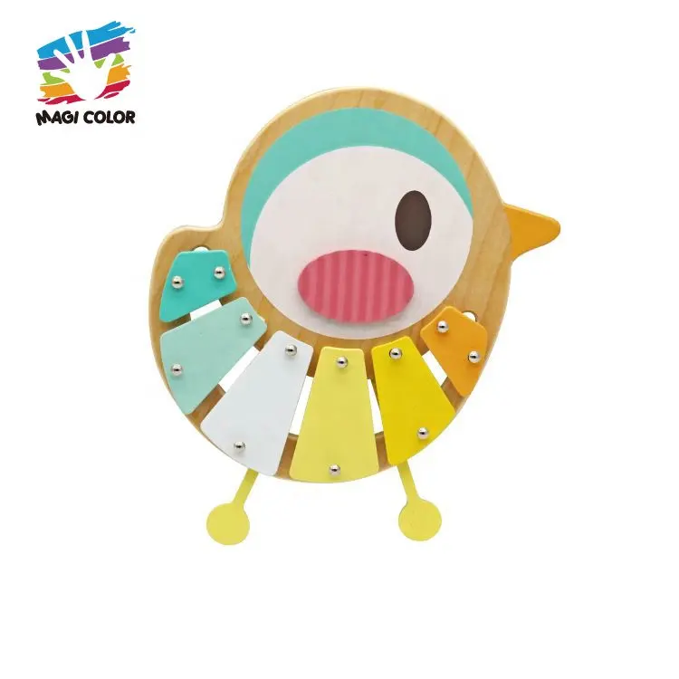 Kids Early Educational Bird Shaped Wooden Xylophone Toy With 6 Notes W07C100