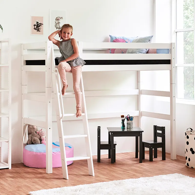 European-style Reliable and Good Wooden Furniture Children Bunk Bed With Table
