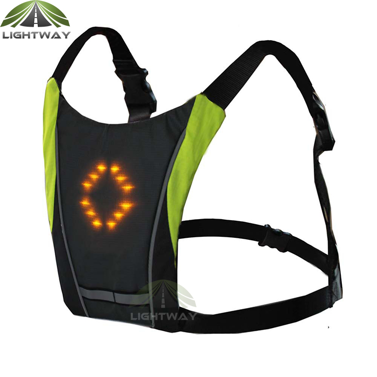 Cycling Bike Vest LED Wireless Safety Turn Signal Light Luminous Remote Control Night Riding Bicycle Vest Turn Signal Led