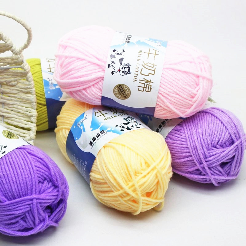 multi colour 8 ply milk cotton yarn 100g 100%milk cotton yarn 50g crochet yarn hand knitting cotton/ milk