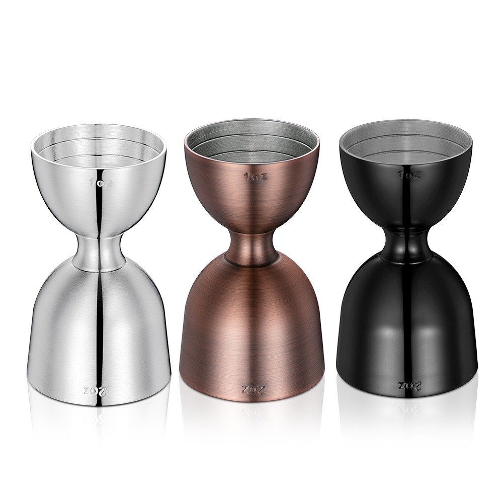 25ml Food Grade Safe Japanese Stainless Steel Bartending Liquid Measuring Cups Set Wine Copper Jigger Bar Tool