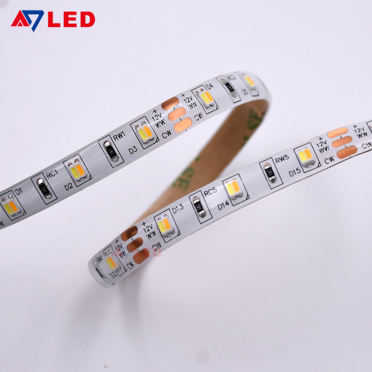Luces LED De Colores 120 LED 2835 SMD двойной цвет 2 в 1 Управление многоцветный CCT гибкая светодиодная лента