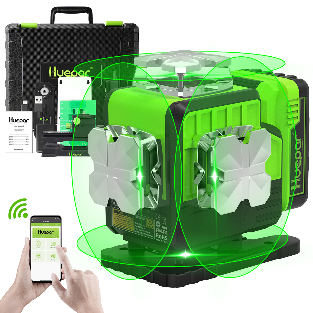 Лампа Ксеноновая Osram 4D Лазерные уровни P04CG 16 линий крест фон для фотосъемки с изображением зеленого линии Huepar лазерный уровень