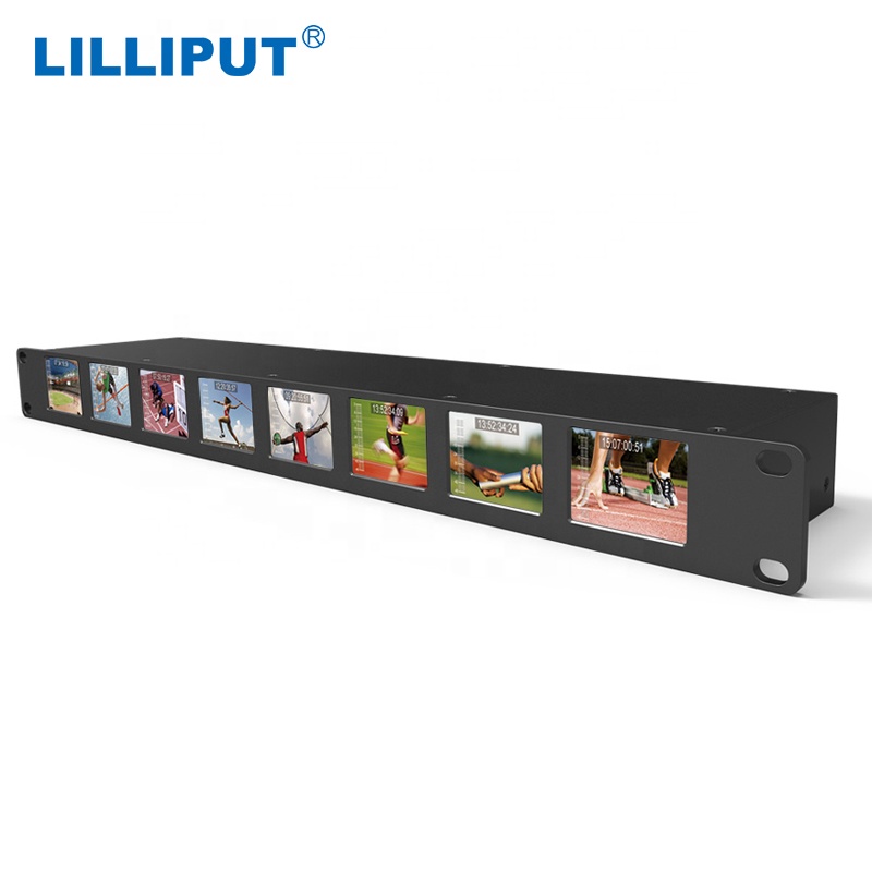 RM-0208S 1RU стойка 2 дюйма 3G/HD/SDI монитор вещания для телевещания грузовиков