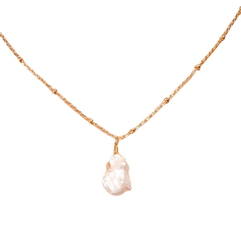Natural baroque special-shaped pearl necklace 7BEADS retro simple pendant choker chain nacklaces jewelry for women