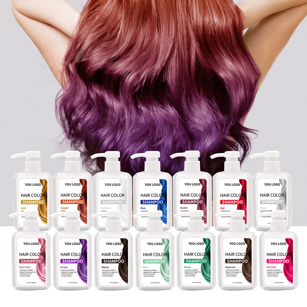 Low Price Semi Permanent Red Blue Green Purple Silver Gold Non-Damaging Hair Dye Color Shampoo Conditioner For All Hair Textures
