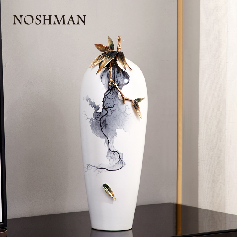 Ваза NOSHMAN из фарфора, высокое качество, роскошный большой размер, домашний декор на заказ, большая китайская Цветочная банка, эмалированные керамические фарфоровые вазы
