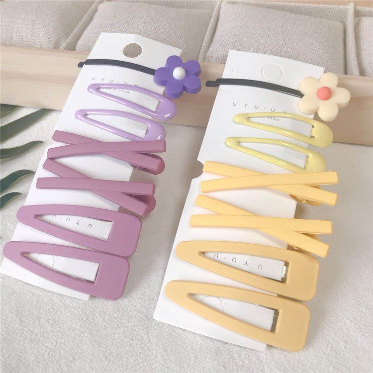 Ins Celebrity Hairpin Japanese And Korean Version Hair Accessories 5 Colors Set Flower Hairpin For Female
