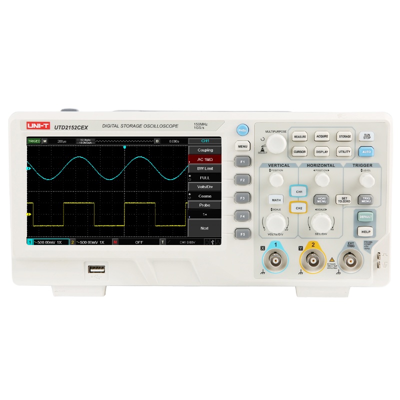 UNI-T UTD2152CEX Цифровой Осциллограф 150 МГц 2 канала usb-накопитель osciloscope для автомобилей 1GSa/s частота дискретизации DIY электроники