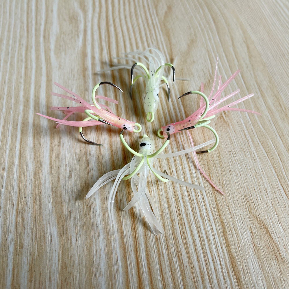 Luminous four hooks four claw hooks four anchor hooks with luminous octopus squid