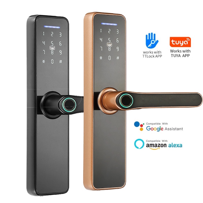 Умный Цифровой замок с отпечатком пальца tuya /TTlock wifi Cerradura de puerta