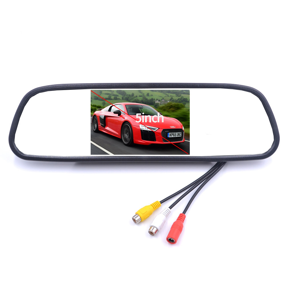 Car TFT LCD Monitor 5 Inch HD Rearview Mirror Display DC12V 24V Reversing Car Screen For Auto Parking Backup Image Display