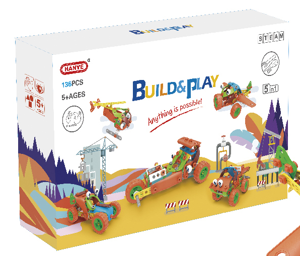 HYJ-7742 новый дизайн 5 в 1 сборка и игровой Набор Развивающие игрушки для детей, сборка игрушек, Интеллектуальный строительный блок