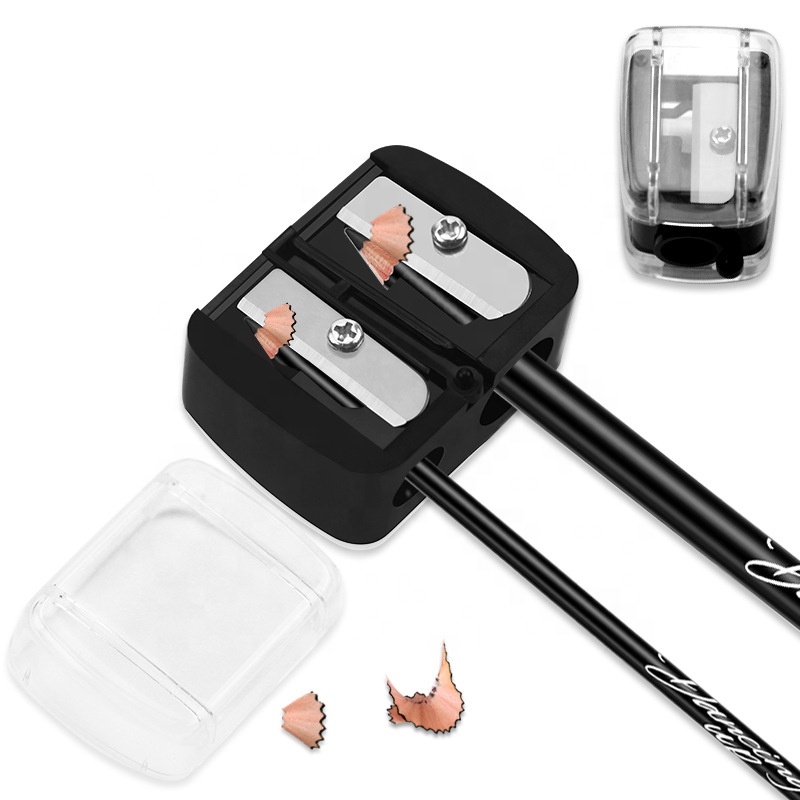 Single Double Hole Cosmetic Eyebrow Makeup Pencil Sharpener