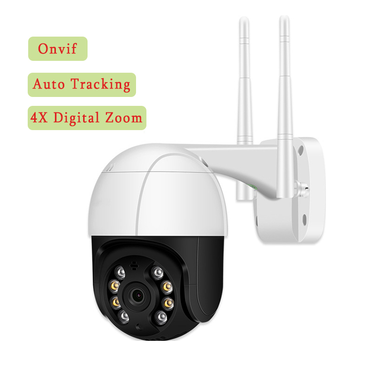 3-мегапиксельная полноцветная Мини CCTV IP камера для автоматического слежения, наружная беспроводная WiFi камера безопасности PTZ