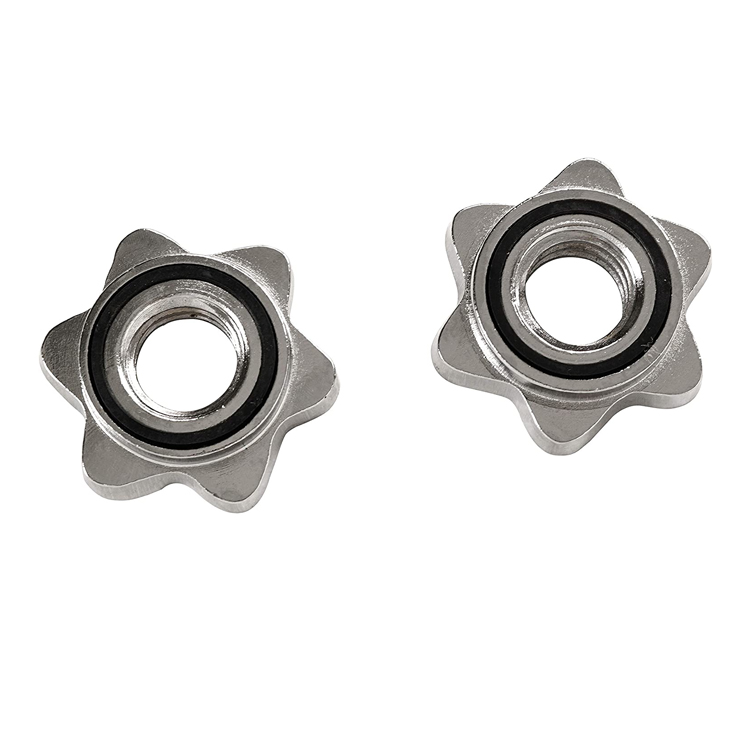 2Pcs Anti-Slip Hex Nut 25mm/1 inch Spin-Lock Collar Screw for Barbell Dumbbell Weight Lifting
