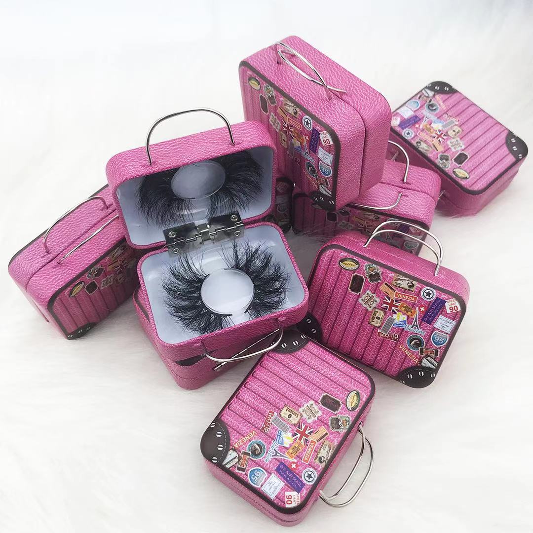 3D 5D 6D Private Label Suitcase 100% Hand Made Cruetly Free Mink False Eyelashes