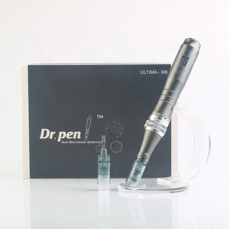 Новейший беспроводной/проводной светодиодный дисплей A6S Derma Pen, 11/16/24/36/42/Nano Micro-иглы, 6 уровней скорости, 15000 об/мин, с 10 картриджами